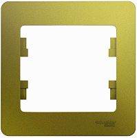 Рамка горизонтальная Systeme Electric Glossa 1-м. фисташковый картинка